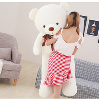 Vente Directe en Gros 4 Types 140cm Peaux de Grande Peluche Ours en Ruban Doux et Adorable Non Rembourrées, Remplissage en Coton PP pour Jeu de Filles
