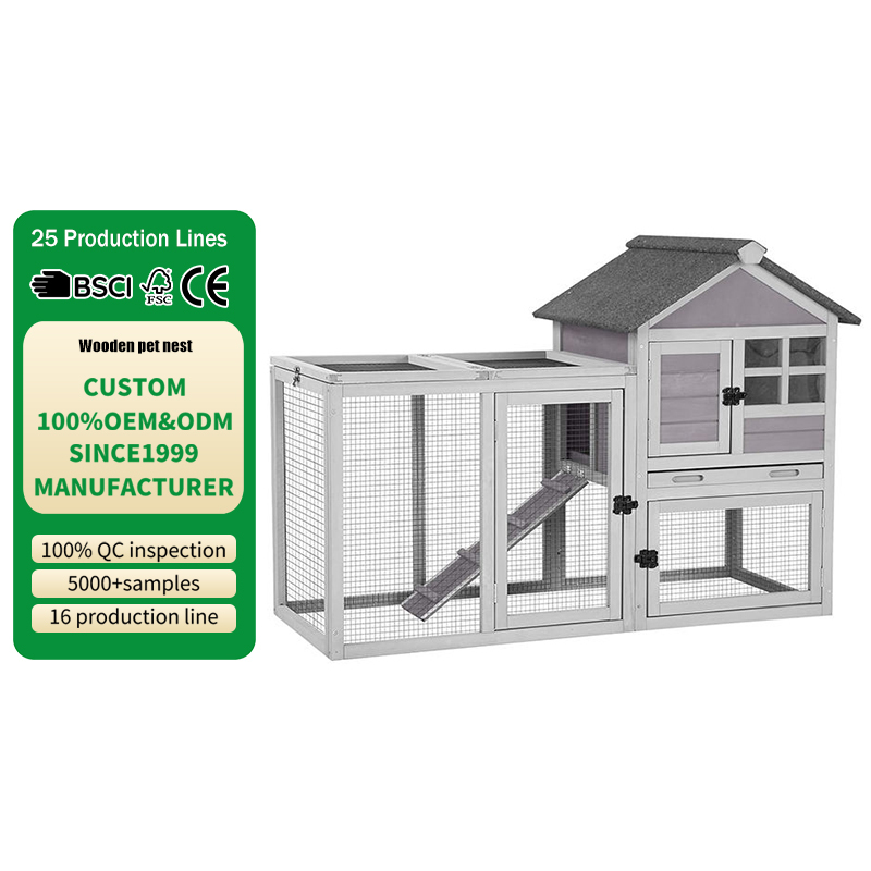 Easy Assemble Wooden Rabbit Chicken Hutch