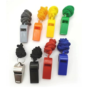 Silbato deportivo de plástico al por mayor con cordón, silbatos fuertes para árbitros, entrenadores, silbato de seguridad para emergencias y supervivencia - Product Image 4