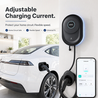 Borne de recharge murale pour VE de type 2 avec logo personnalisé, conception logicielle et contrôle intelligent par application