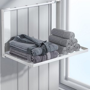 Mensola Magnetica Pieghevole Resistente per Lavanderia, Bagno e Cucina, per Vestiti e Asciugamani - Product Image 1