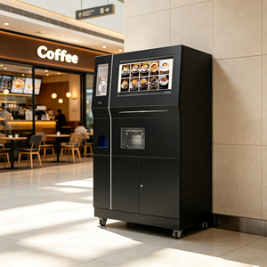 Máquina Expendedora Comercial de Café Helado 2800W con Certificación CE FCC ISO9001, Fabricación Automática de Hielo, Quiosco Expendedor de Café - Product Image 1