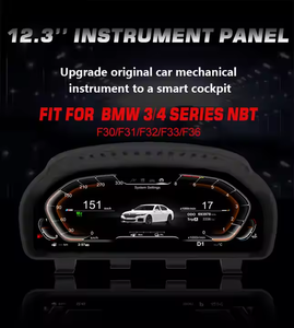 BMW 5 serisi F10 F11 3 serisi için F30 F35 X5 E70 E71 kilometre dijital küme 12.3 "paslanmaz çelik ekran pano LCD - Product Image 5