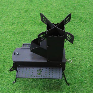 קל להרכיב קמפינג חיצוני הישרדות ציוד עץ בוער עם ידית מתכת דוד רקטות תנור - Product Image 1