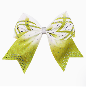 Icheerobics 도매 사용자 정의 빛나는 모조 다이아몬드 응원 활 치어리딩 활 스트립 전송 액세서리 치어 머리 활 - Product Image 5