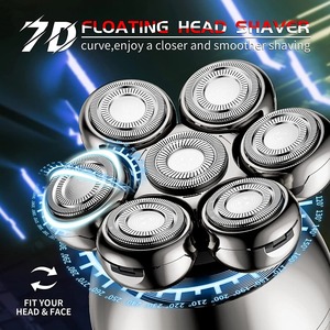 Rasoir Électrique Crâne 7D Flottant Détachable Rechargeable pour Homme, <span class=keywords><strong>Tondeuse</strong></span> à Barbe et Rasoir de Tête - Product Image 3
