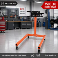 Support de moteur rotatif à 360 degrés, capacité de 1500 lb, en acier robuste, réglable, outil de réparation automobile pour garage, OEM