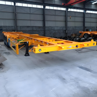 Nouvelle semi-remorque porte-conteneurs squelette 3 essieux 40 pieds 45 pieds 60T pour port et quai