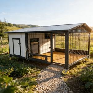 Nichoir extérieur pour lapins en pin - Multi-compartiments avec nichoir - Product Image 6