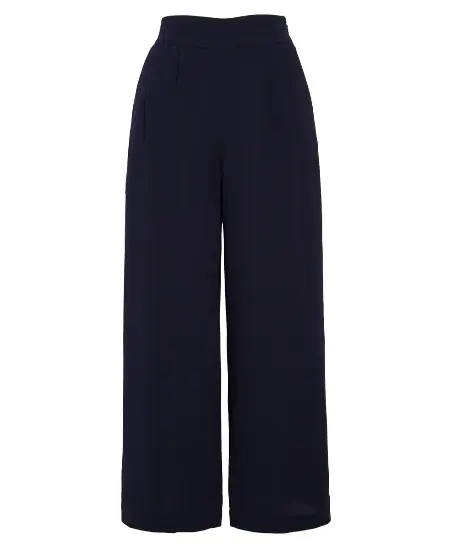 designer high waist trouser elegant wide leg black trousers for womens
