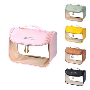 Premium PU Leather PVC Durable Lightweight Travel for <strong>Washbag</strong> <strong>Women</strong> Fashionable Portable Waterproof Cosmetic Bag - Product Image 6