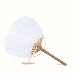 Abanicos de Palma Tejidos Estilo Japonés con Impresión Personalizada, Abanicos de Bambú Ecológicos, Regalos Promocionales con Mango Natural, Decoración para el Hogar de Año Nuevo - Product Image 3