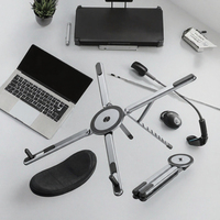 Support magnétique pliable multifonction 3-en-1 pour tablette, ordinateur portable et téléphone portable, réglable et portable pour bureau et voyage