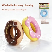 Jouet à mâcher sonore en latex Vitality Sweet Donut pour chiens de petite/moyenne taille (Corgis, Bichons) - Auto-entretenissement et soulagement de l'ennui