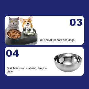 Distributeur de nourriture pour chien en acier inoxydable 304, bol à lécher pour animaux de compagnie, distributeur de nourriture et d'eau - Product Image 5