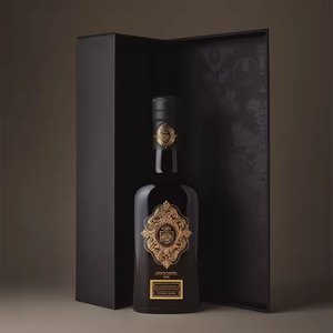 Boîte <span class=keywords><strong>cadeau</strong></span> en carton noir de luxe pour vin rouge, avec impression personnalisée du logo, aimantée, haut de gamme, pliable, pour bouteille de whisky ou de vin - Product Image 3
