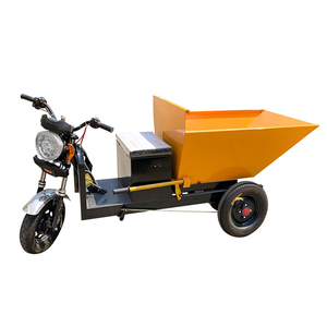 Chariot à trois roues électrique, chariot à main industriel mobile avec bac fermé en plastique rouge 960x700mm - Product Image 5