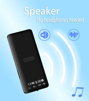Lecteur MP3 MP4 portable de 1,8 pouce, prend en charge les cartes TF, lecture de musique, radio FM, lecteur de livres électroniques, enregistreur, haut-parleur intégré