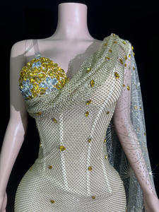 Vestido <span class=keywords><strong>de</strong></span> Fiesta, Atuendo <span class=keywords><strong>de</strong></span> Cumpleaños, Vestido <span class=keywords><strong>de</strong></span> Noche Elegante y Glamuroso, Vestido <span class=keywords><strong>de</strong></span> Moda <span class=keywords><strong>para</strong></span> <span class=keywords><strong>Mujer</strong></span>, Vestido <span class=keywords><strong>de</strong></span> Noche con Pedrería <span class=keywords><strong>para</strong></span> Club Nocturno, Vestidos <span class=keywords><strong>de</strong></span> <span class=keywords><strong>Gala</strong></span> - Product Image 3