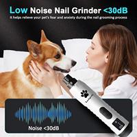 Coupe-ongles électrique pour animaux de compagnie super puissant à 5 vitesses réglables, silencieux, rechargeable, sûr, en plastique, indolore, outil de beauté et de lissage des pattes 2