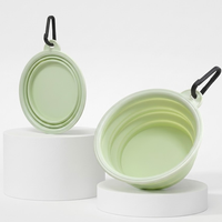 Bol pliable pour chien SHIYUAN, en silicone de qualité alimentaire, pliable, avec mousqueton pour les voyages et la randonnée