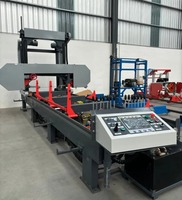 Scie à ruban portique NEWEEK automatique à alimentation hydraulique robuste avec variateur de fréquence pour le sciage du bois de précision