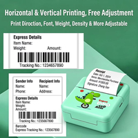 Imprimante thermique portable écologique, imprimante intelligente sans encre pour autocollants/étiquettes/photographies, sans fil, sûre et non toxique pour les enfants.