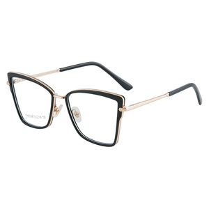 Montures de lunettes œil-de-chat Tr87068 taille moyenne anti-lumière bleue TR90 charnières à ressort unisexe monture complète lunettes optiques - Product Image 5