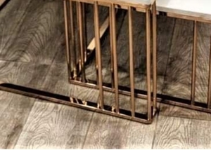 Mesas anidadas modernas y elegantes con tapa de mármol, marco de Metal dorado Industrial, sala de estar, comedor, hogar, cocina, dormitorio, mesas de centro - Product Image 2