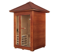 Sauna Tradisional Hemlock Kayu Outdoor untuk 2 Orang Healthland