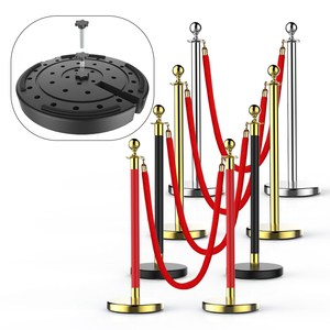 Set de Barreras de Control de Acceso para Alfombra Roja con Postes de Cola <span class=keywords><strong>VIP</strong></span> Dorados, Cuerda, Unifilas y Soportes para Eventos de Alto Nivel - Product Image 5