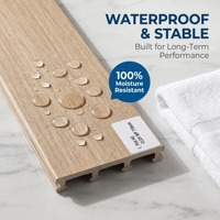 Rodapié de WPC Impermeable con Diseño de Madera y Sistema de Clip Oculto para Proyectos de Suelos Comerciales