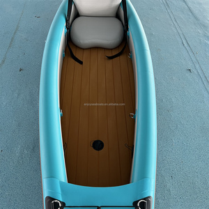 Kayak à pédales Shush de 11,6 pieds, pagaie Predator, bateau de course en PVC à simple ponton - Product Image 6