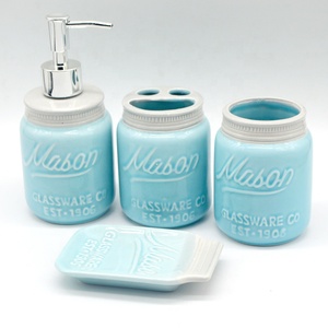 Custom Logo Embossment <strong>Ceramic</strong> Mason Jar Shape <strong>Soap</strong> <strong>Dish</strong> for Bathroom a Stylish and Functional Accessory for Your Daily Routine - Product Image 3