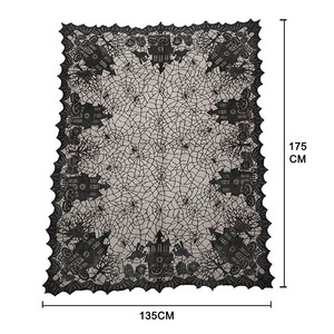 DAMAI - Mantel de Mesa Negro con Diseño de Telaraña de Encaje de 20 x 80 Pulgadas para Halloween y Navidad, con Estampado Jacquard en Forma de Estrella para Eventos - Product Image 4