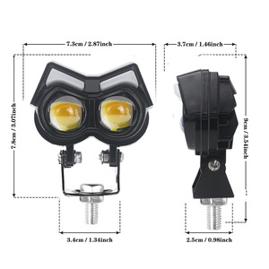 LKT Phare LED RGB clignotant en forme de tête de chat pour voiture électrique transfrontalière, <span class=keywords><strong>faisceau</strong></span> haut et bas modifié pour <span class=keywords><strong>moto</strong></span> et véhicule - Product Image 6