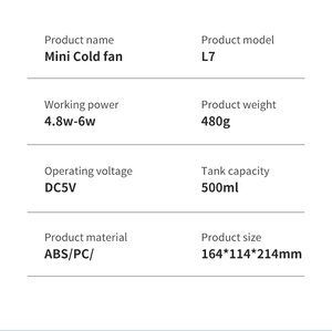 Ventilador <span class=keywords><strong>de</strong></span> <span class=keywords><strong>Aire</strong></span> Acondicionado Personal Mini, Silencioso, Ultraligero, con Batería <span class=keywords><strong>de</strong></span> Alta Capacidad, Portátil, con Dos Modos <span class=keywords><strong>de</strong></span> Velocidad - Product Image 5