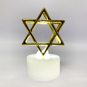 <span class=keywords><strong>Lampe</strong></span> LED en alliage sur le thème de Hanoucca, mini <span class=keywords><strong>lampe</strong></span> de Hanoucca, ornement de bureau, décoration de fête juive, or/bleu/blanc, personnalisable - Product Image 2