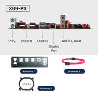Nouvelle carte mère de jeu pour PC de bureau PANDL X99-P3 avec chipset C612, socket LGA 2011-3, prend en charge les processeurs Intel Xeon et 4x DDR3 RAM, carte mère X99 DDR3
