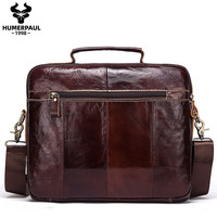 Sac en cuir personnalisé HUMEPAUL, sacoches vintage pour homme, sacs messager rétro grande capacité, sacs de bureau pour hommes