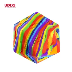 Udixi Polyhedral Silicone Custom Logo Dungeons And Dragons 20 Sides Rpg Silica Gel D20 Dice Rainbow