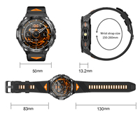 Smartwatch K71 con Display AMOLED da 1,6 Pollici, Batteria a Lunga Durata da 600mAh, 30 Giorni di Standby, Torcia LED, Chiamate BT