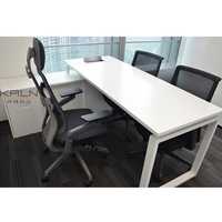 Postes de travail modulaires de bureau commerciaux pour 2 personnes, personnalisables, modernes, à paroi ouverte, avec bureau informatique convertible et extensible