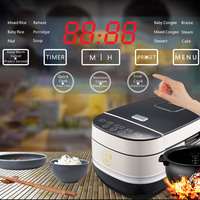 Appareil de cuisine électrique en plastique OEM en gros, logo personnalisé, chauffage par induction numérique intelligent, pot intérieur antiadhésif