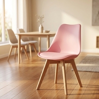 Chaise de bureau et de salle à manger en plastique à dossier tulipe, design nordique moderne, pour la maison et les bureaux de conférence, idéale pour le dropshipping