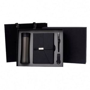 Carnet de notes personnalisé en cuir PU de luxe, coffret cadeau d'entreprise, ensemble promotionnel de carnet et stylo avec bouteille d'eau - Product Image 4