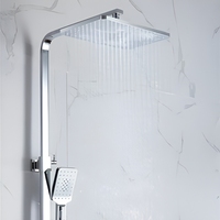 Mitigeur de douche apparent de haute qualité en chrome poli, système de douche thermostatique, ensembles de robinetterie pour salle de bain d'hôtel