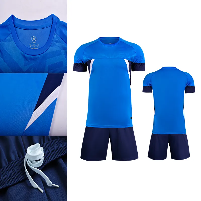Custom Volwassen Voetbalshirts Set Ademende Voetbalkleding Snel Droog Voetbal T-Shirts Voetbal Voetbal Jersey