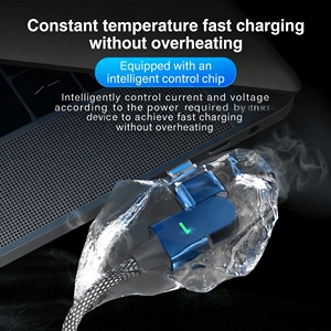 Câble de données magnétique rotatif 100W, câble de charge PD, adapté aux téléphones <span class=keywords><strong>Huawei</strong></span> et Apple, câble de données pour ordinateur, multi-usages, haut de gamme - Product Image 5