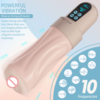 Masturbateur électrique pour homme, vibrant et aspirant, 10 fréquences, 5 modes, tête détachable, charge USB, affichage numérique, jouet sexuel